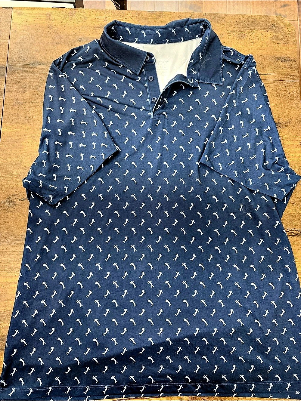 Liberty Pro Men's Polo Shirt Blue & White XL Like New